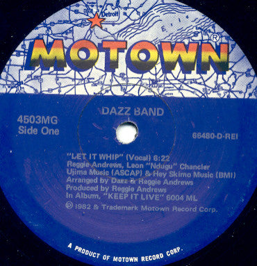 Dazz Band : Let It Whip (12", Single)