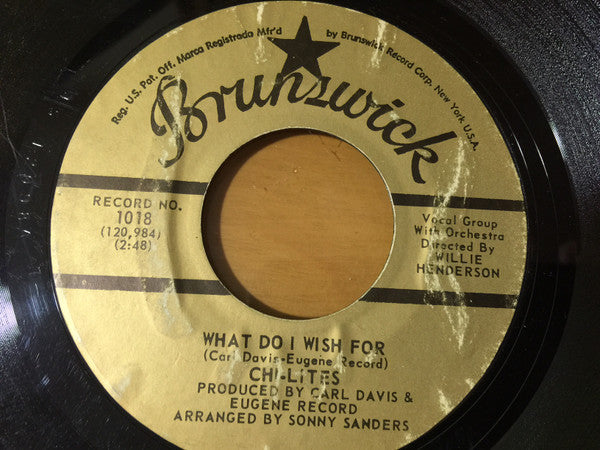 The Chi-Lites : Give It Away (7", Single, Jukebox, RE, Sty)