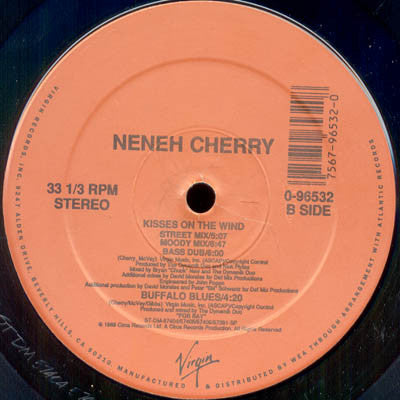 Neneh Cherry : Kisses On The Wind (12", Single)
