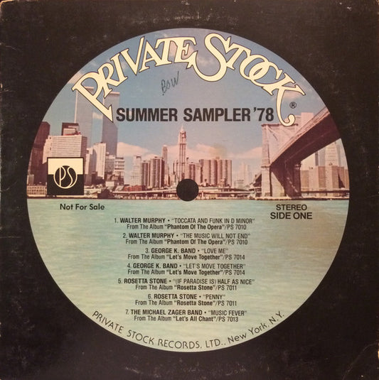 Various : Private Stock Summer 78 New Releases (LP, Comp, Promo)