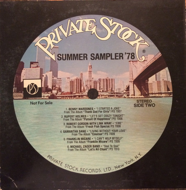 Various : Private Stock Summer 78 New Releases (LP, Comp, Promo)