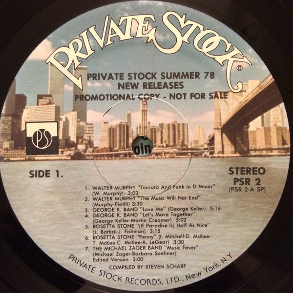Various : Private Stock Summer 78 New Releases (LP, Comp, Promo)