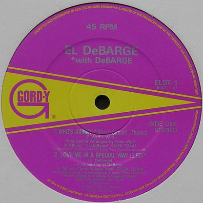 El DeBarge : Who's Johnny ("Short Circuit" Theme) (12", Single)