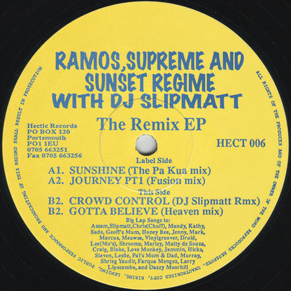 Ramos, Supreme & Sunset Regime With Slipmatt : The Remix EP (12", EP)