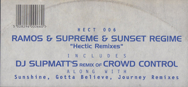 Ramos, Supreme & Sunset Regime With Slipmatt : The Remix EP (12", EP)