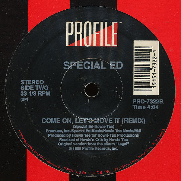 Special Ed : Come On, Let's Move It (12")