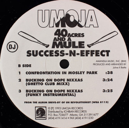 Success - N - Effect : 40 Acres And A Mule (12", Single, Promo)