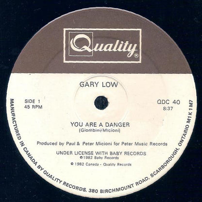 Gary Low : You Are A Danger (12", Single)
