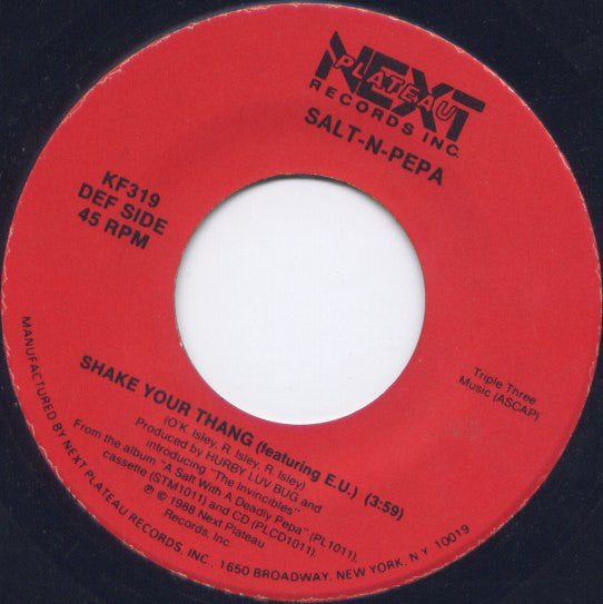 Salt-N-Pepa* : Shake Your Thang And Spinderella's Not A Fella (But A Girl DJ) (7", Single)