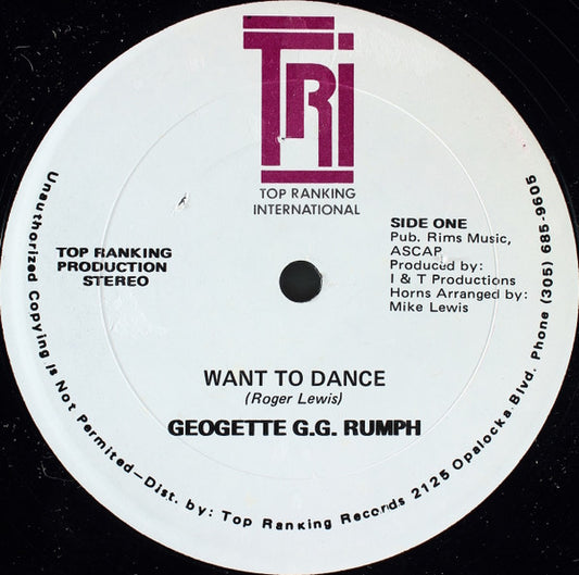 Georgette G.G. Rumph* : Want To Dance (12")