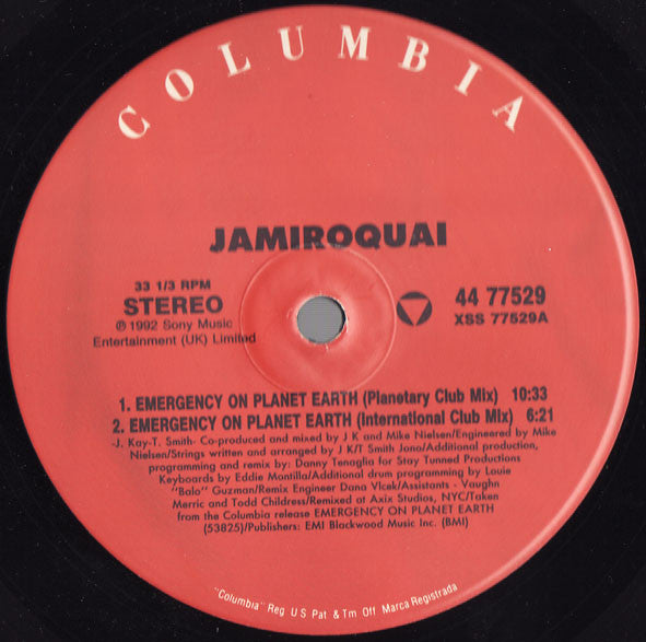 Jamiroquai : Emergency On Planet Earth (Danny Tenaglia Remixes) (12")