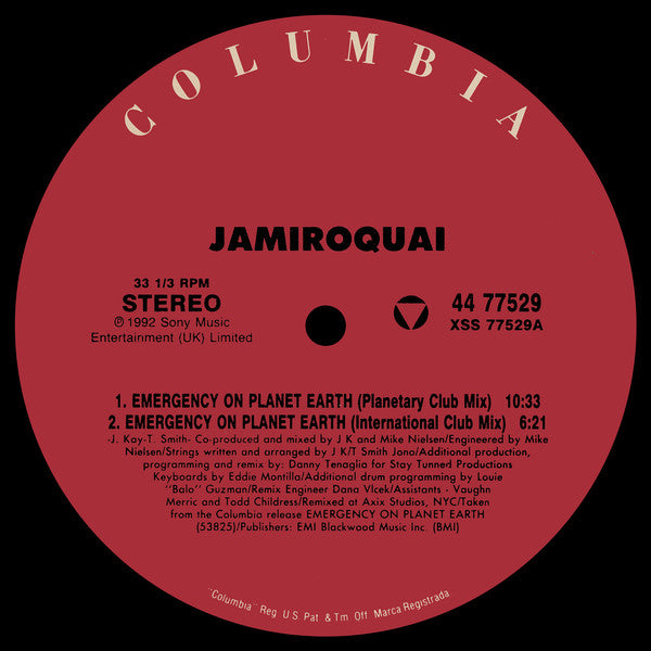 Jamiroquai : Emergency On Planet Earth (Danny Tenaglia Remixes) (12")