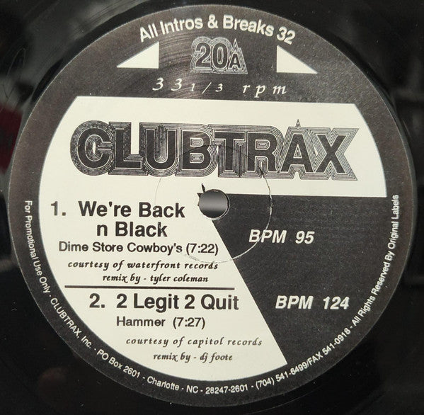 Various : Clubtrax 20 (2x12", Comp, Promo)