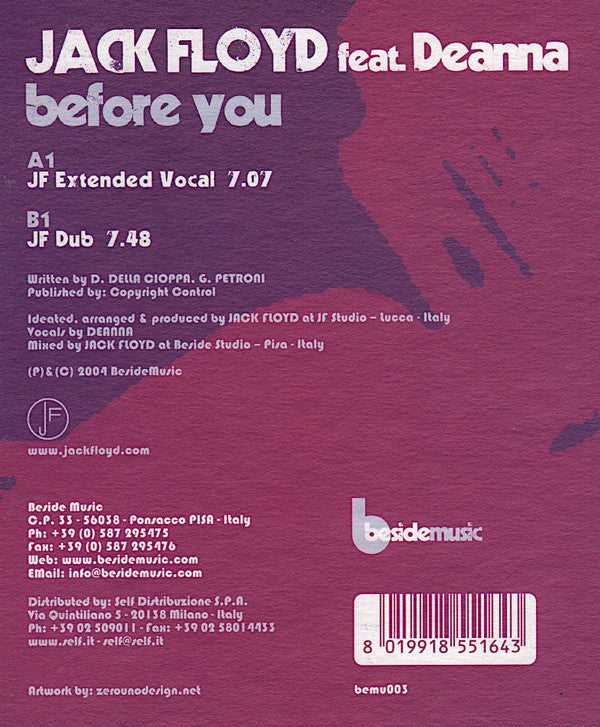 Jack Floyd : Before You (12")