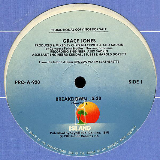 Grace Jones : Breakdown (12", Promo)