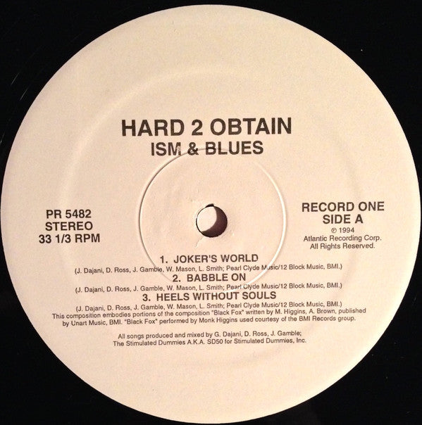 Hard 2 Obtain : Ism & Blues (2xLP, Album, Promo)
