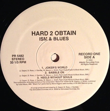 Hard 2 Obtain : Ism & Blues (2xLP, Album, Promo)