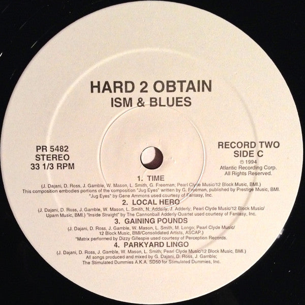 Hard 2 Obtain : Ism & Blues (2xLP, Album, Promo)
