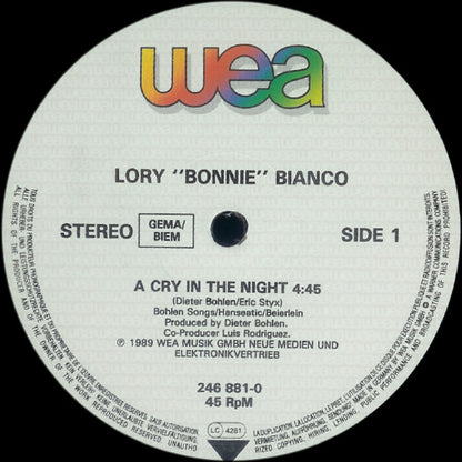 Lory Bianco : A Cry In The Night (12")