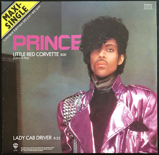 Prince : Little Red Corvette (Dance Mix) (12", Maxi, Ltd)