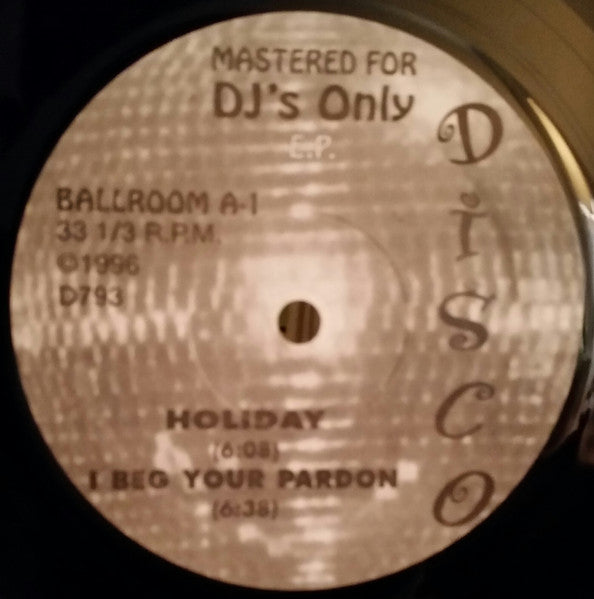 Various : Mastered For DJ's Only E.P. (12", EP, Unofficial)
