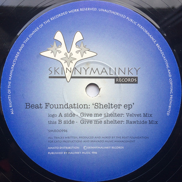 Beat Foundation : Shelter EP (2x12", EP)