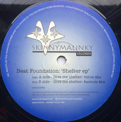 Beat Foundation : Shelter EP (2x12", EP)
