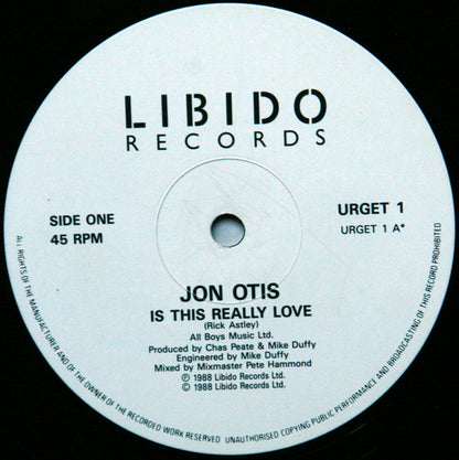 Jon Otis : Is This Really Love? (12")