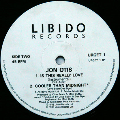 Jon Otis : Is This Really Love? (12")