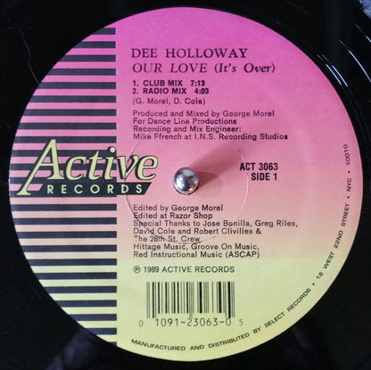 Dee Holloway : Our Love (It's Over) (12")