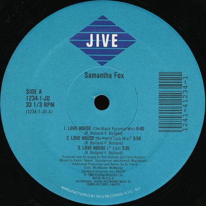 Samantha Fox : Love House (12", Single)