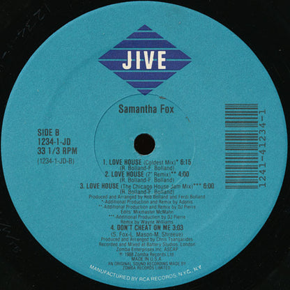Samantha Fox : Love House (12", Single)