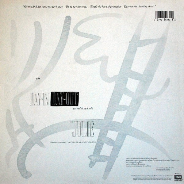 David Bowie : Day-In Day-Out (Extended Dance Mix) (12", Single)