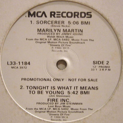 The Fixx / Marilyn Martin / Fire Inc. : Deeper And Deeper / Sorcerer / Tonight Is What It Means To Be Young (12", Promo)