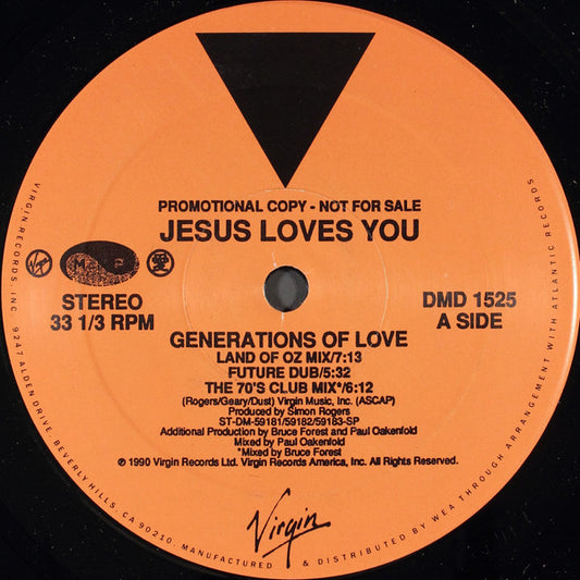 Jesus Loves You : Generations Of Love (12", Promo)