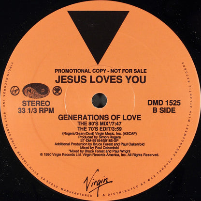 Jesus Loves You : Generations Of Love (12", Promo)
