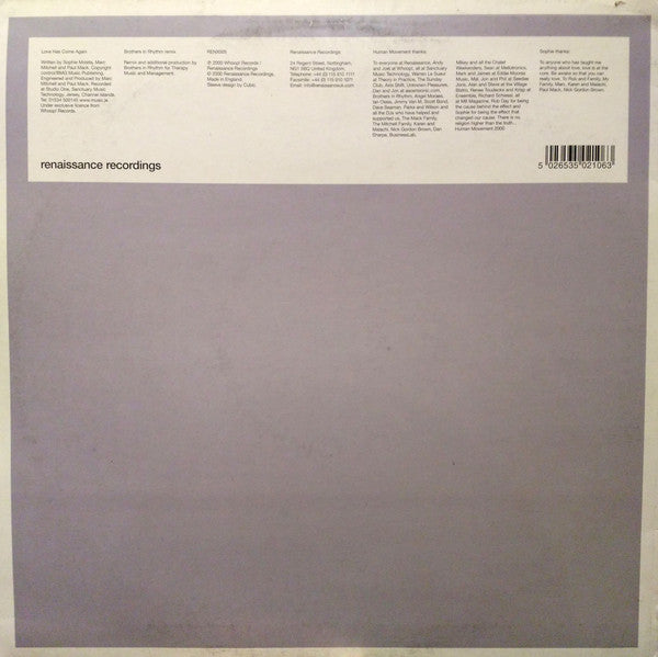 Human Movement Featuring Sophie Moleta : Love Has Come Again (12")