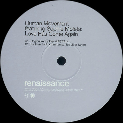 Human Movement Featuring Sophie Moleta : Love Has Come Again (12")
