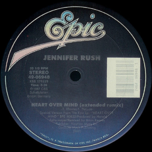 Jennifer Rush : Heart Over Mind (12")