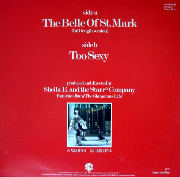 Sheila E. : The Belle Of St. Mark (12", Single)