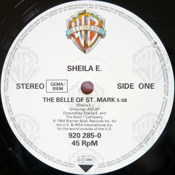 Sheila E. : The Belle Of St. Mark (12", Single)