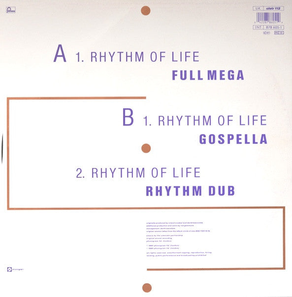 Oleta Adams : Rhythm Of Life (The Remixes) (12")