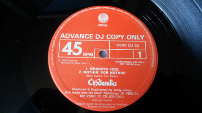 Cinderella (3) : Nobodys Fool (12", Single, Promo)