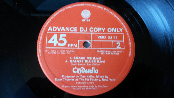 Cinderella (3) : Nobodys Fool (12", Single, Promo)