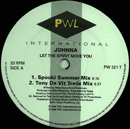 Johnna : Let The Spirit Move You (12")