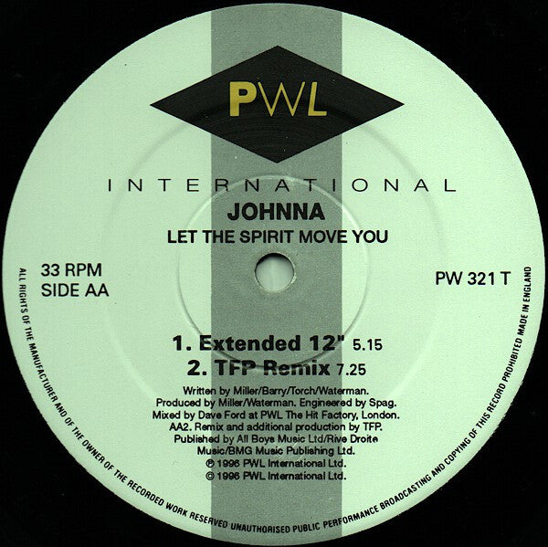 Johnna : Let The Spirit Move You (12")