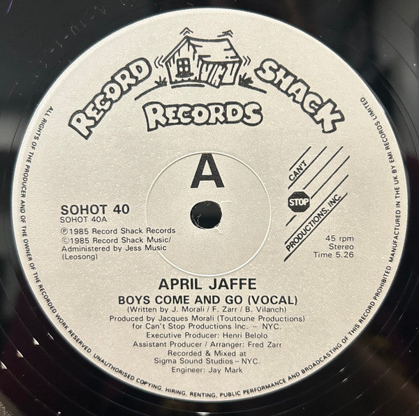 April Jaffe : Boys Come And Go (12")