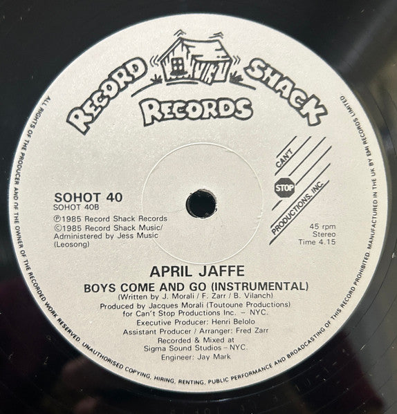 April Jaffe : Boys Come And Go (12")