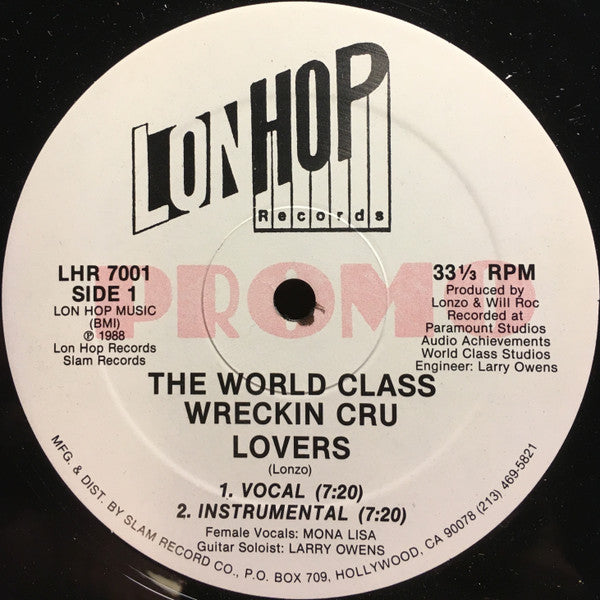 World Class Wreckin' Cru : Lovers / Lonzoland (12", Promo)