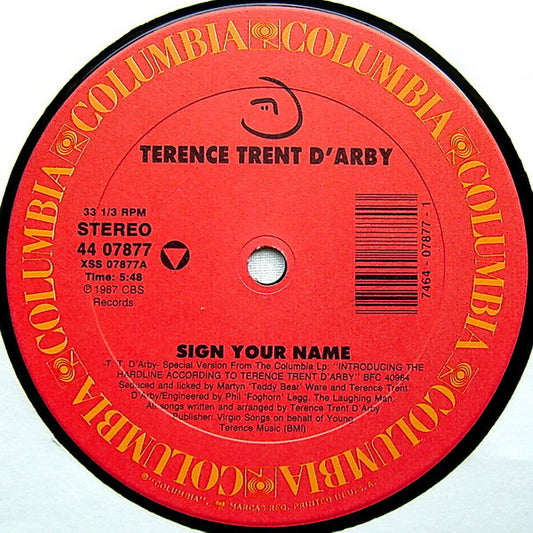 Terence Trent D'Arby : Sign Your Name (12")